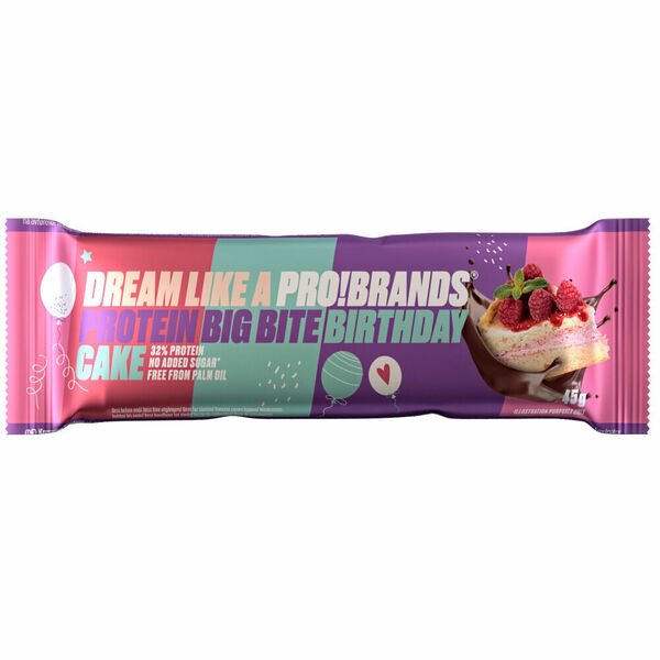 PROBRANDS Protein bar bigbite birthday cake 45 g porovnat ceny