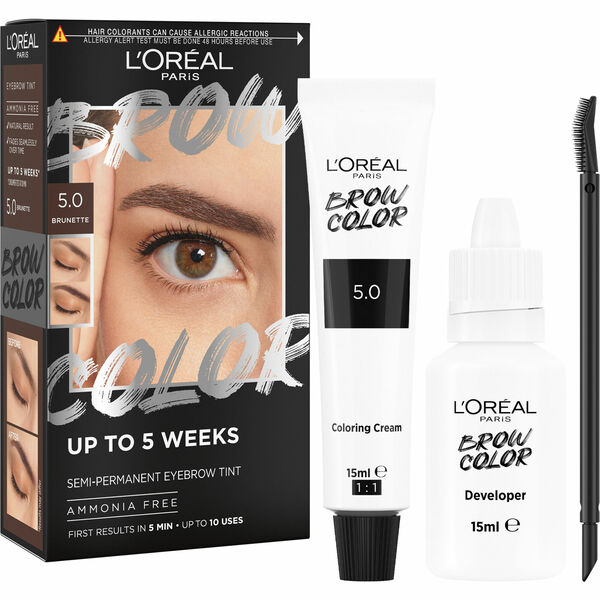L'Oréal Paris Brow Color 5.0 Brunette semi-permanentní barva na obočí porovnat ceny