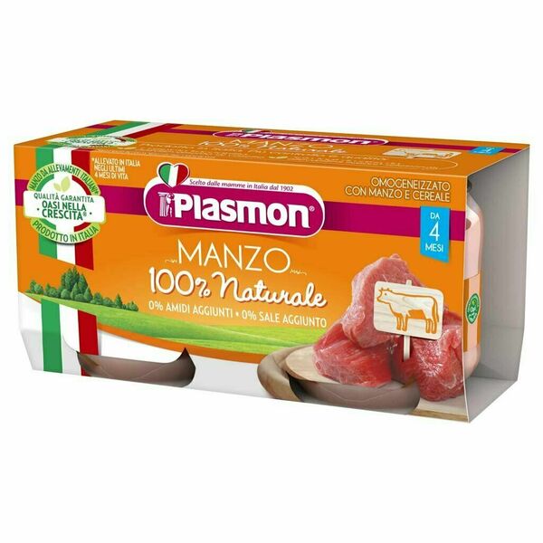 Plasmon Příkrm bezlepkový masový s obilím hovězí bez škrobu a soli 2x80g porovnat ceny