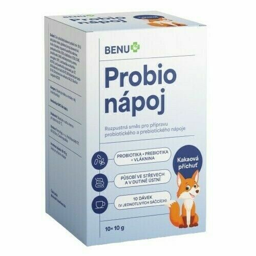 BENU Probio nápoj kakaová příchuť 10x10g porovnání ceny