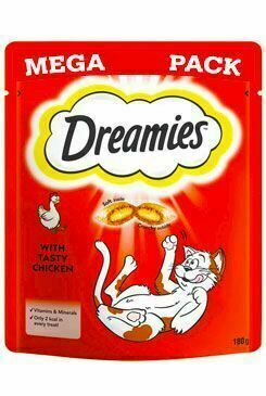 Dreamies kočka pochoutka mega pack kuřecí 180g porovnat ceny