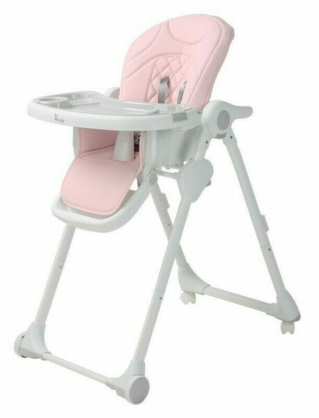Bo Jungle Jídelní židlička B-Dinner chair wheely růžová porovnat ceny