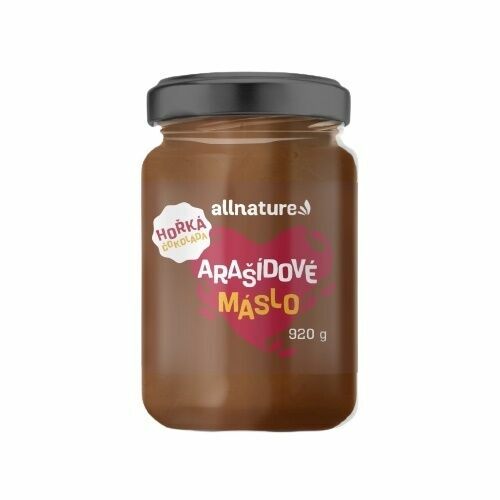 Allnature Arašídové máslo s hořkou čokoládou 920g porovnat ceny