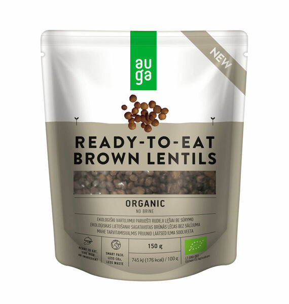 Auga Organic Brown lentils, bio čočka bez nálevová, 150g porovnat ceny