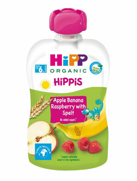 HiPP BIO Hippies Jablko-Banán-Maliny-Celozrnné obiloviny 100g porovnat ceny