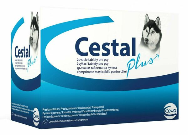 Cestal Plus žvýkací tablety pro psy 200 tablet porovnat ceny