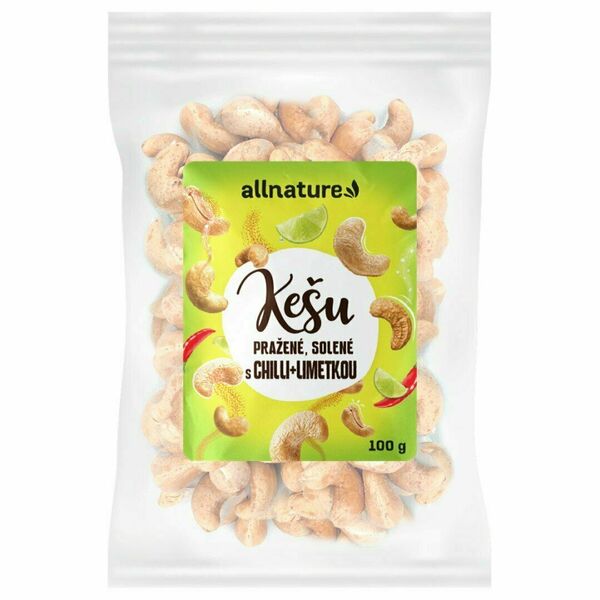 Allnature Kešu ořechy pražené solené s chilli a limetkou 100 g porovnat ceny