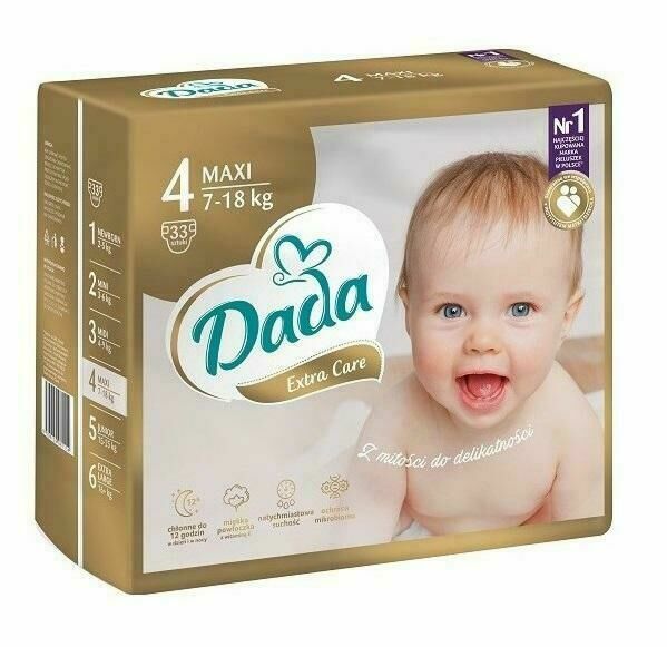 DADA Pleny jednorázové Extra Care Maxi vel. 4 (7-18 kg), 33ks porovnat ceny