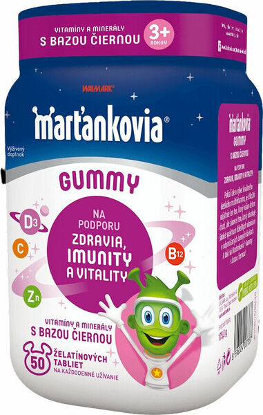 MARŤANKOVIA WALMARK Gummy Vitamíny s Bezou černou želatinové tablety 50 ks porovnat ceny