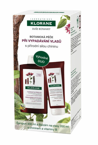 KLORANE Šampon s chininem 400 ml + Balzám 200 ml porovnat ceny