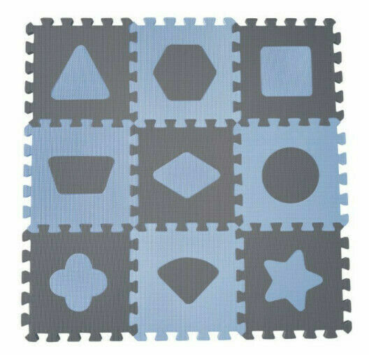 Baby Dan Pěnová hrací podložka puzzle Geometrické tvary, Blue 90x90 cm porovnat ceny