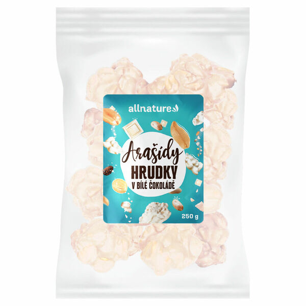 Allnature Arašídy hrudky v bílé čokoládě 250 g porovnat ceny