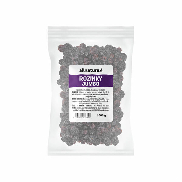 Allnature Rozinky jumbo 1000 g porovnat ceny