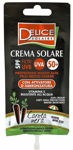 Delice Solaire Carota Nera opalovací krém s černou mrkví SFP50+ UVA&UVB 50ml porovnat ceny