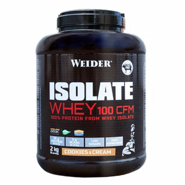 WEIDER Syrovátkový isolát ISOLATE WHEY 100 CFM 100%,  2kg, příchuť Cookies & Cream porovnat ceny