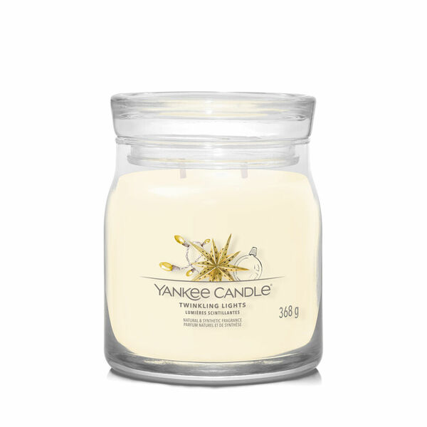 YANKEE CANDLE Signature Vonná svíčka střední 2 knoty Twinkling Lights 368 g porovnat ceny