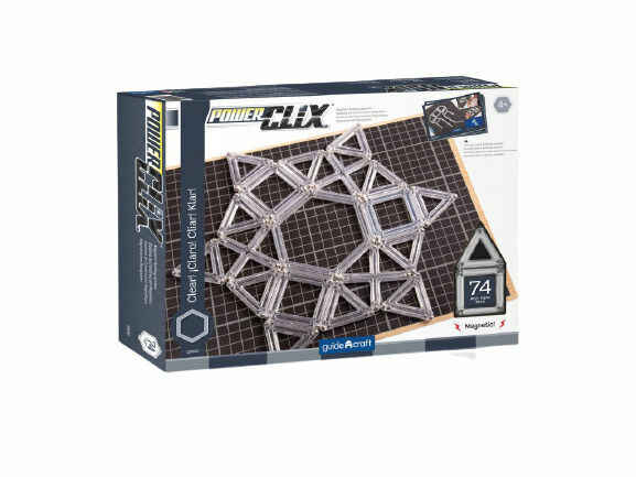 GuideCraft Magnetická stavebnice PowerClix® Frames Clear set 74ks porovnat ceny