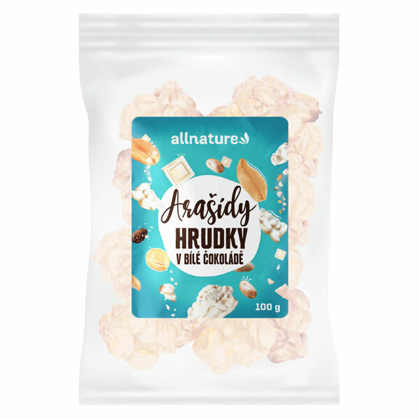 Allnature Arašídy hrudky v bílé čokoládě 100 g porovnat ceny