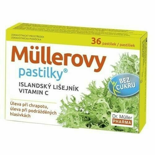 Müllerovy pastilky s islandským lišejníkem bez cukru 36 ks porovnat ceny