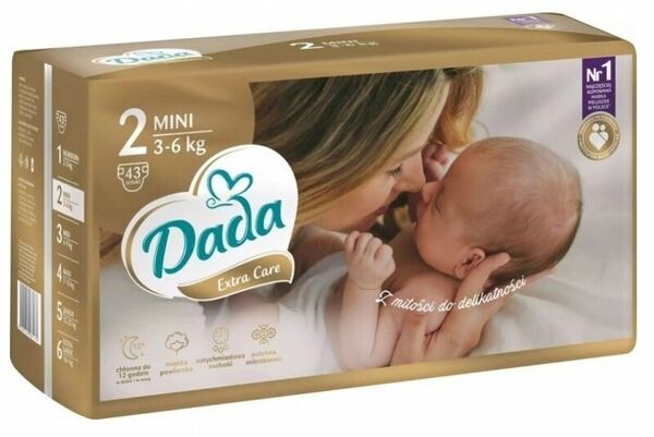 DADA Pleny jednorázové Extra Care vel. 2 (3-6 Kg), 43ks porovnat ceny