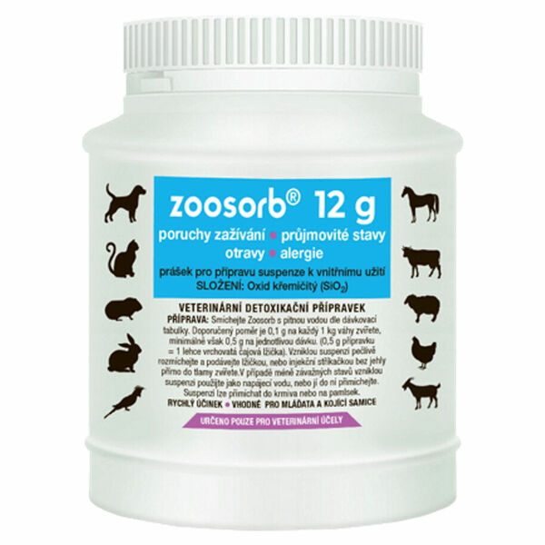 ZOOSORB Dietetický a detoxikační přípravek pro zvířata 12 g porovnat ceny