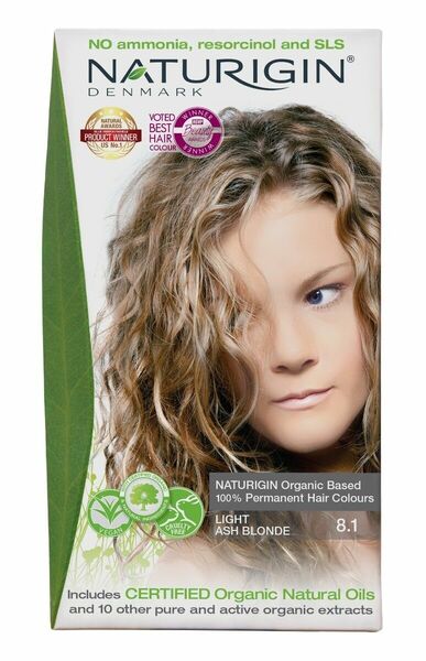 NATURIGIN Organic Based 100% Permanent Hair Colours Light Ash Blonde 8.1 barva na vlasy 115 ml porovnat ceny