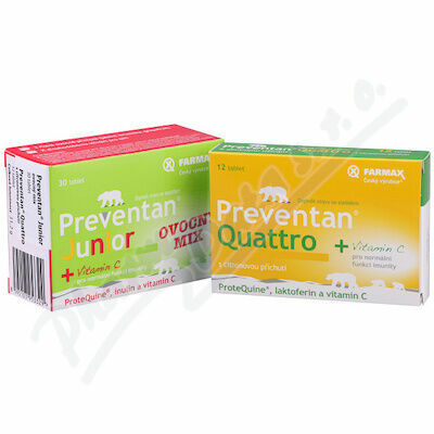 Preventan Junior ov.mix tbl.30+Quattro citr.tbl.12 porovnat ceny