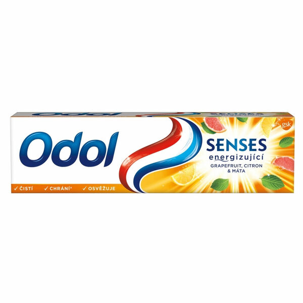 ODOL Senses Energizující grapefruit, citron & máta zubní pasta s fluoridem 75 ml porovnat ceny