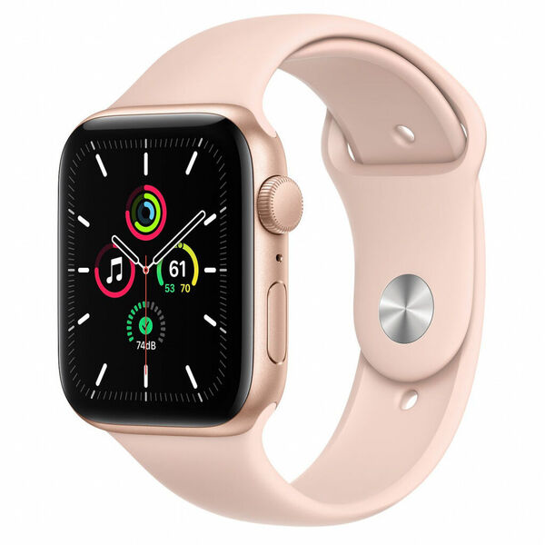 II. jakost Apple Watch SE GPS, 44mm Gold Aluminium Case, Pink Sand Sport Band, Regular 1 ks porovnat ceny
