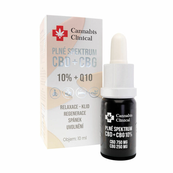 Cannabis Clinical CBD + CBG 10% + Q10 10 ml porovnat ceny