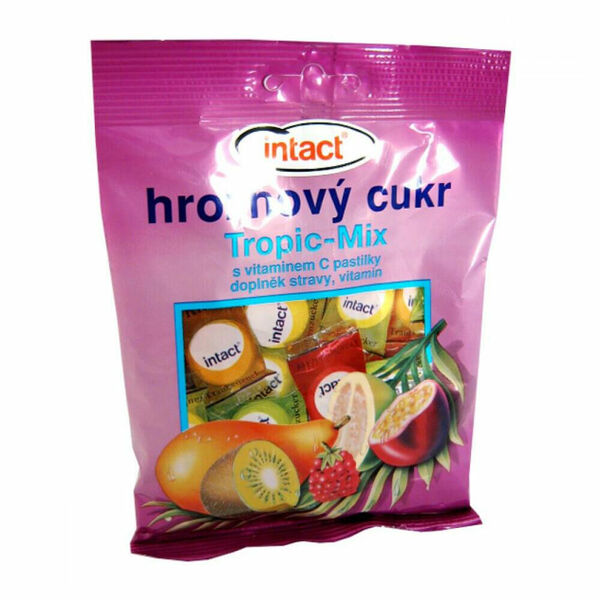 INTACT Hroznový cukr s vitamínem C tropic mix 75 g porovnat ceny