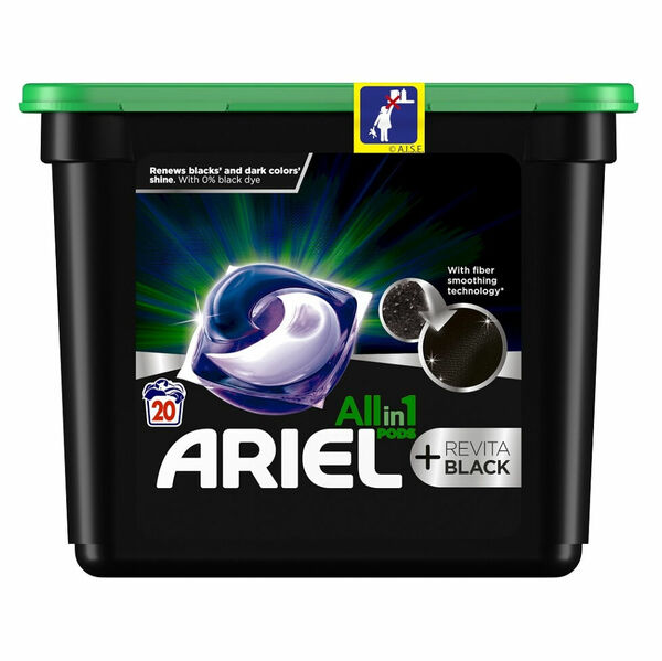 ARIEL +Revitablack Allin1 PODs Kapsle na praní 20 pracích dávek porovnat ceny