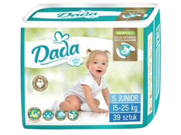 DADA Pleny jednorázové Extra Soft Junior vel. 5 (15-25 kg), 39ks porovnat ceny