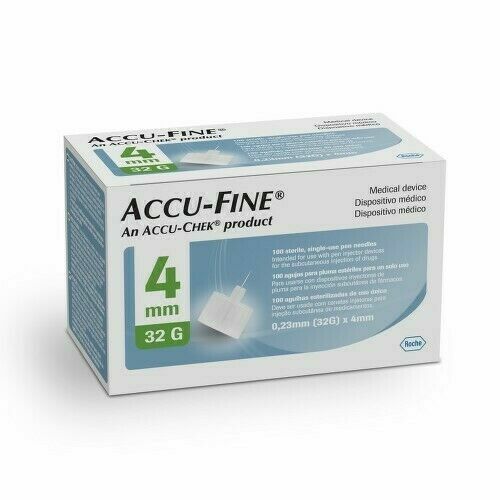 ACCU-FINE JEHLY DO INZULÍNOVÉHO PERA 32G X 4 MM, 100 KS porovnat ceny