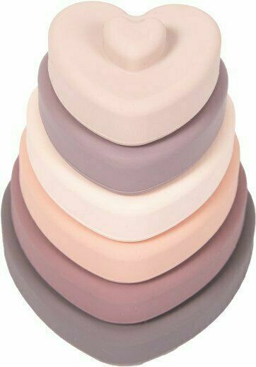 Bo Jungle Silikonová stohovací kousátka B-Silicone Hearts 6 ks porovnat ceny