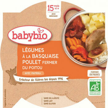 Babybio Menu zelenina s kuřecím masem a rýží 260g porovnat ceny
