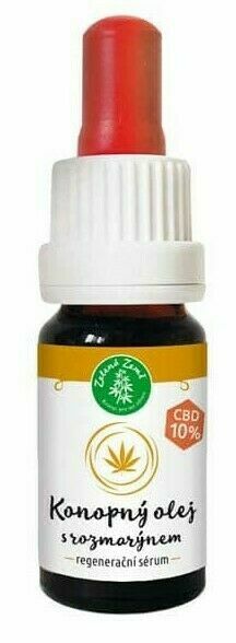 Zelená Země CBD olej 10% s rozmarýnem regenerační sérum 10ml porovnat ceny
