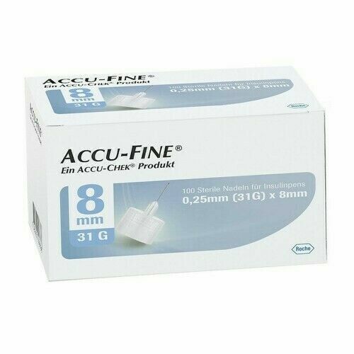ACCU-FINE JEHLY DO INZULÍNOVÉHO PERA 31G X 8 MM, 100 KS porovnat ceny