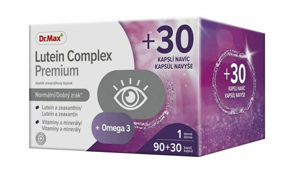 Dr.Max Lutein Complex Premium dárkové balení 90+30 kapslí porovnání ceny