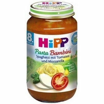 HiPP JUNIOR BIO Rajčata se špagetami a mozza.220g porovnat ceny