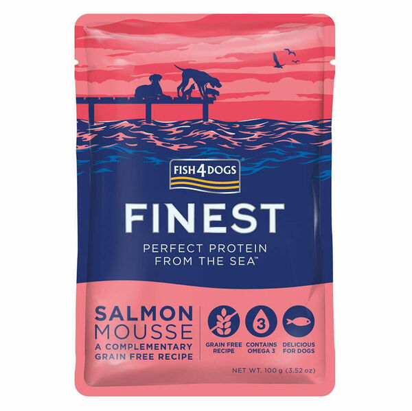 FISH4DOGS Lahodná kapsička pro psy 99 % lososa 100 g porovnat ceny