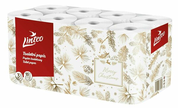Linteo Vánoční toaletní papír, třívrstvý 16 ks porovnat ceny