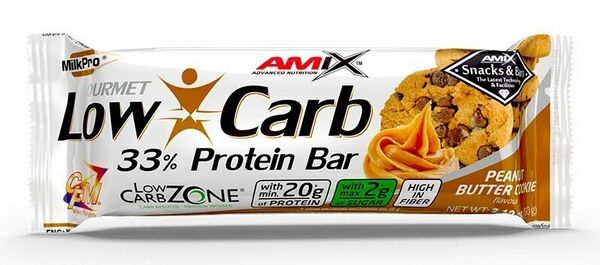 Amix Low-Carb 33% Protein Bar, Peanut Butter Cookies, 60g porovnat ceny