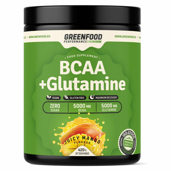 GREENFOOD NUTRITION Performance BCAA + glutamine šťavnaté mango 420 g porovnat ceny