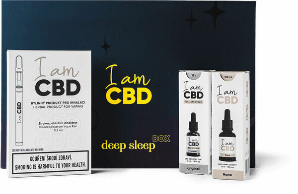 I am CBD Dárkový Deep sleep box - 2x CBD kapky + CBD inhalátor porovnat ceny