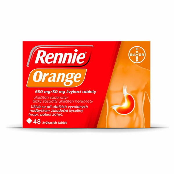 RENNIE Orange žvýkací tablety 48 tablet porovnat ceny