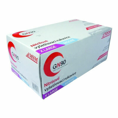 Rukavice vyšetřovací nitrilové bez pudru MSM modré vel.XL 200ks porovnat ceny