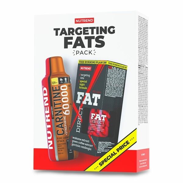 Nutrend Carnitine 60000 500ml yellow raspberry + Fat Direct 60cps porovnat ceny