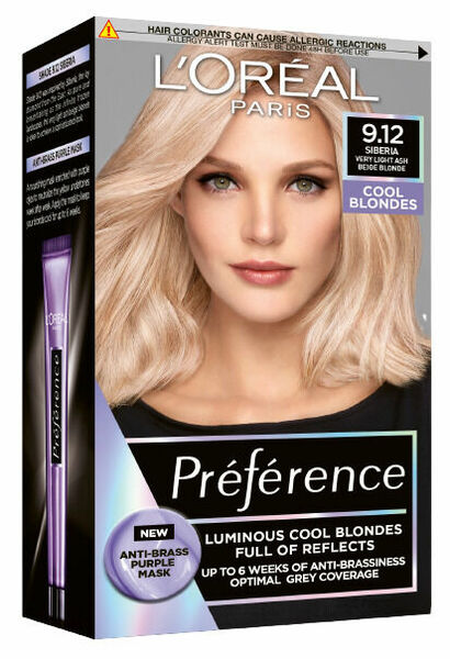 L'Oréal Paris Préférence 9.12 Siberia Studená velmi světlá blond permanentní barva 1ks porovnat ceny