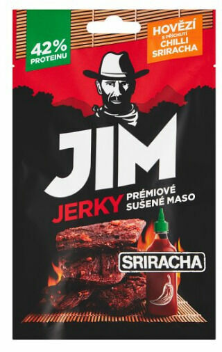 Jim Jerky Hovězí sušené maso chilli sriracha 10x23g porovnat ceny